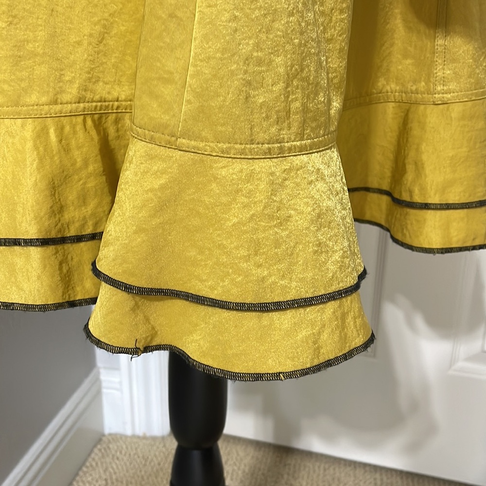 Gold Ruffled tailored jacket/dress - Picture 5 of 6